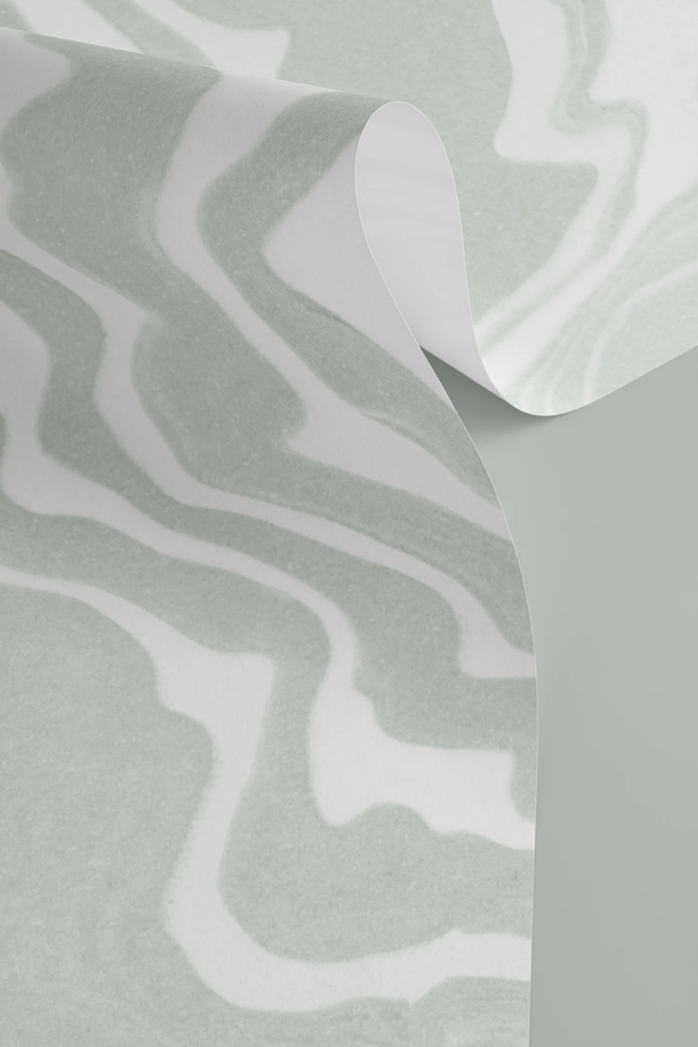 Green Japanese Marbled Art Suminagashi Wallpaper Mural
