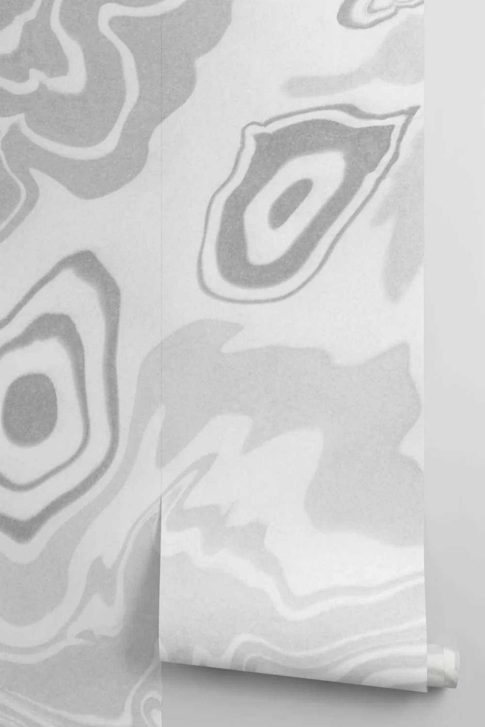 Gri Japoneză Abstract Art Suminagashi Wallpaper Mural