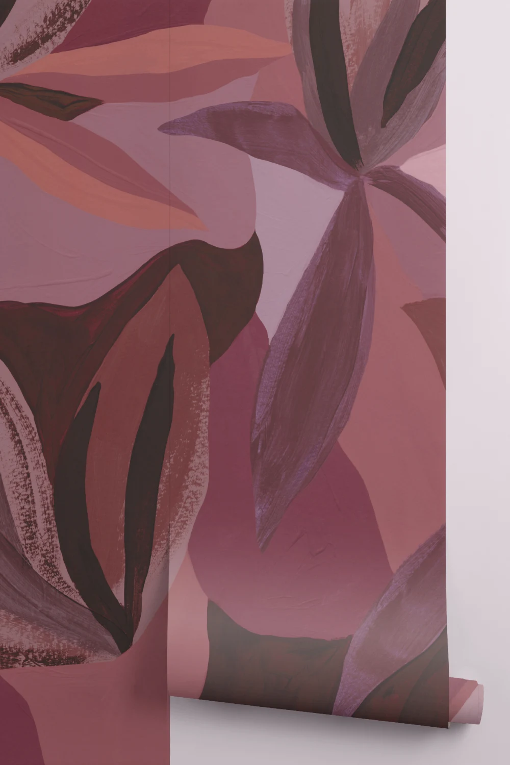 Flerfärgad mörk blommig art deco mural-tapeter för fantastiska rum