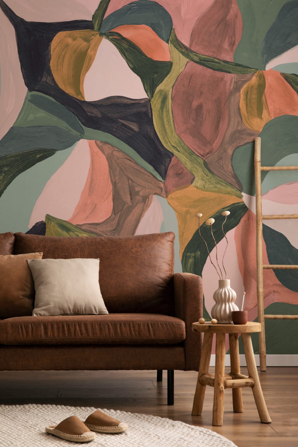 Multicolor Abstract Art Design Contemporary Mural