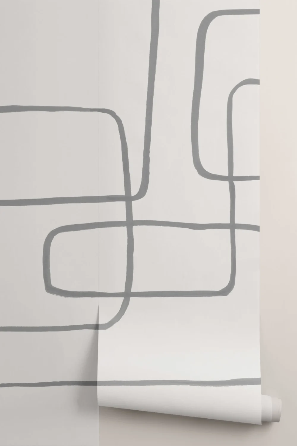 Modern Monochrome Abstract Art Wallpaper Mural