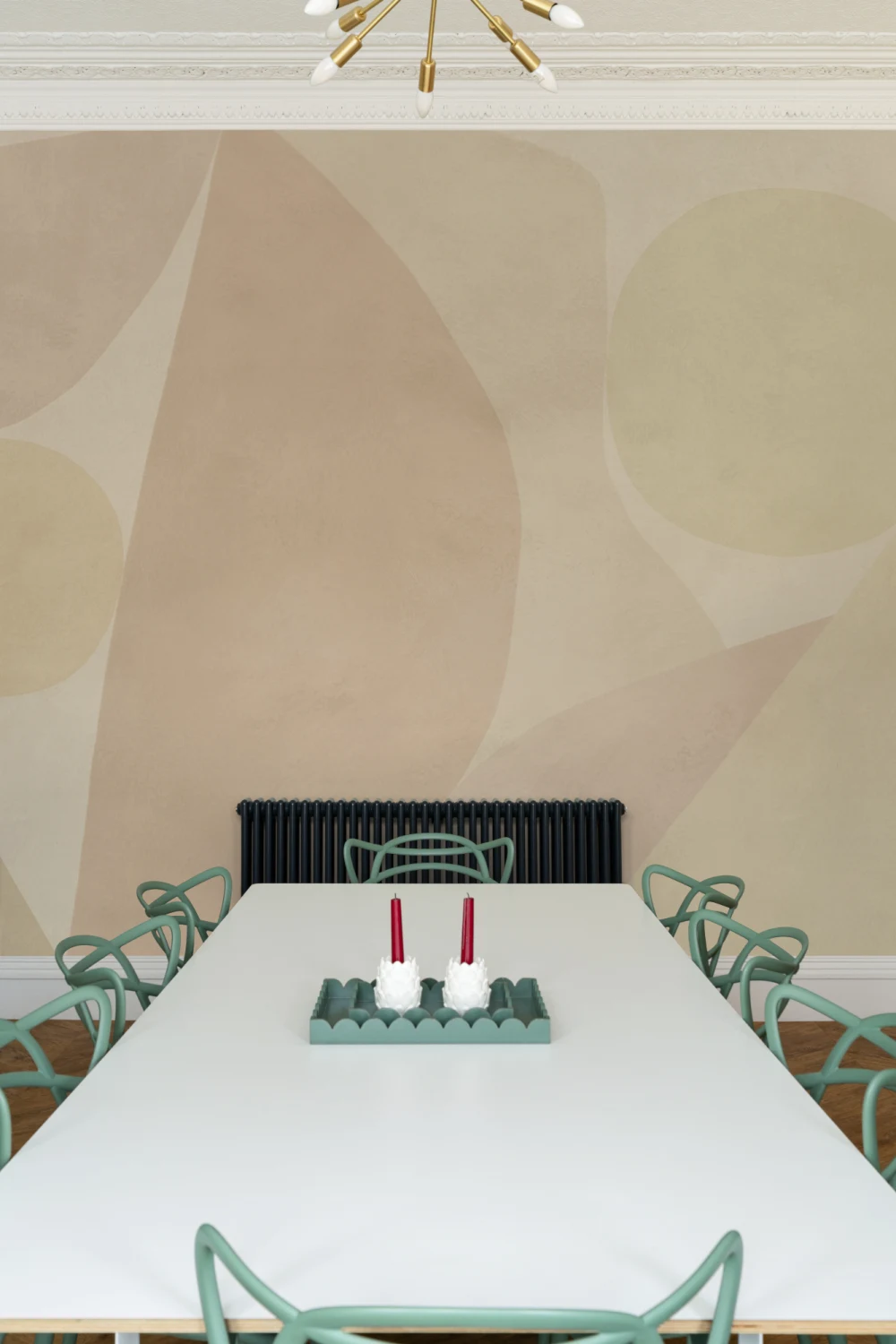 Neutral Abstract Serenity Modern Style Wall Mural