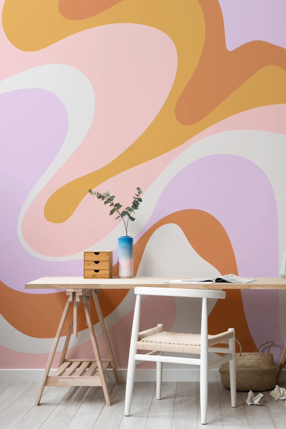 Groovy Colorful 70s Wallpaper Mural