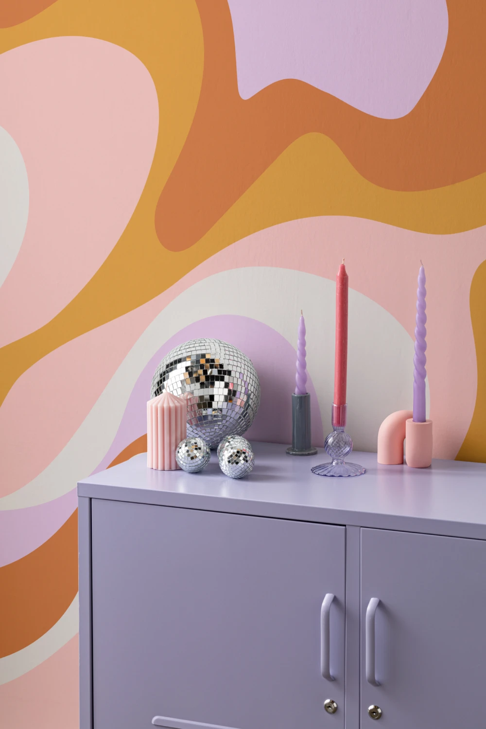 Groovy Colorful 70s Wallpaper Mural