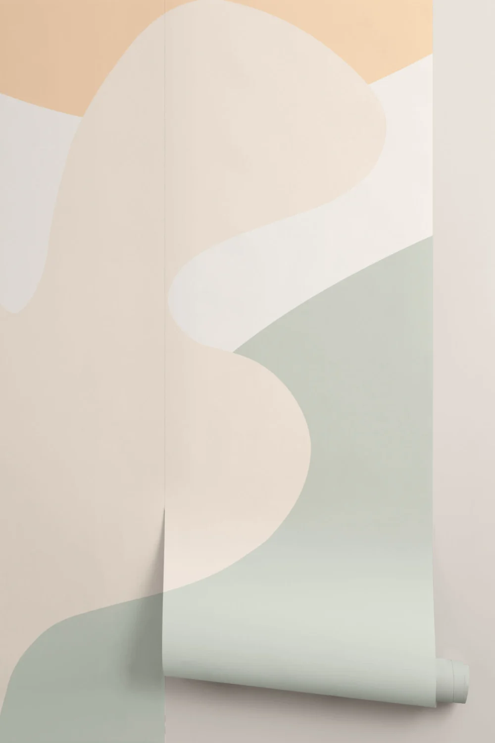 Panoramique abstrait formes XXL en pastel