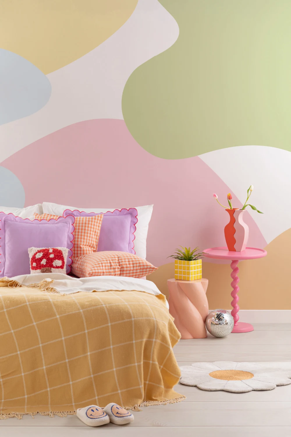 Big Bright Abstract Shapes Wall Mural