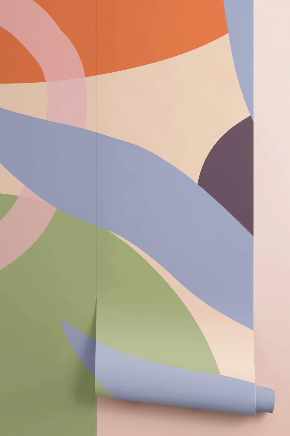 Multicolor Large Abstract Tropical Leaves Wallpaper Mural