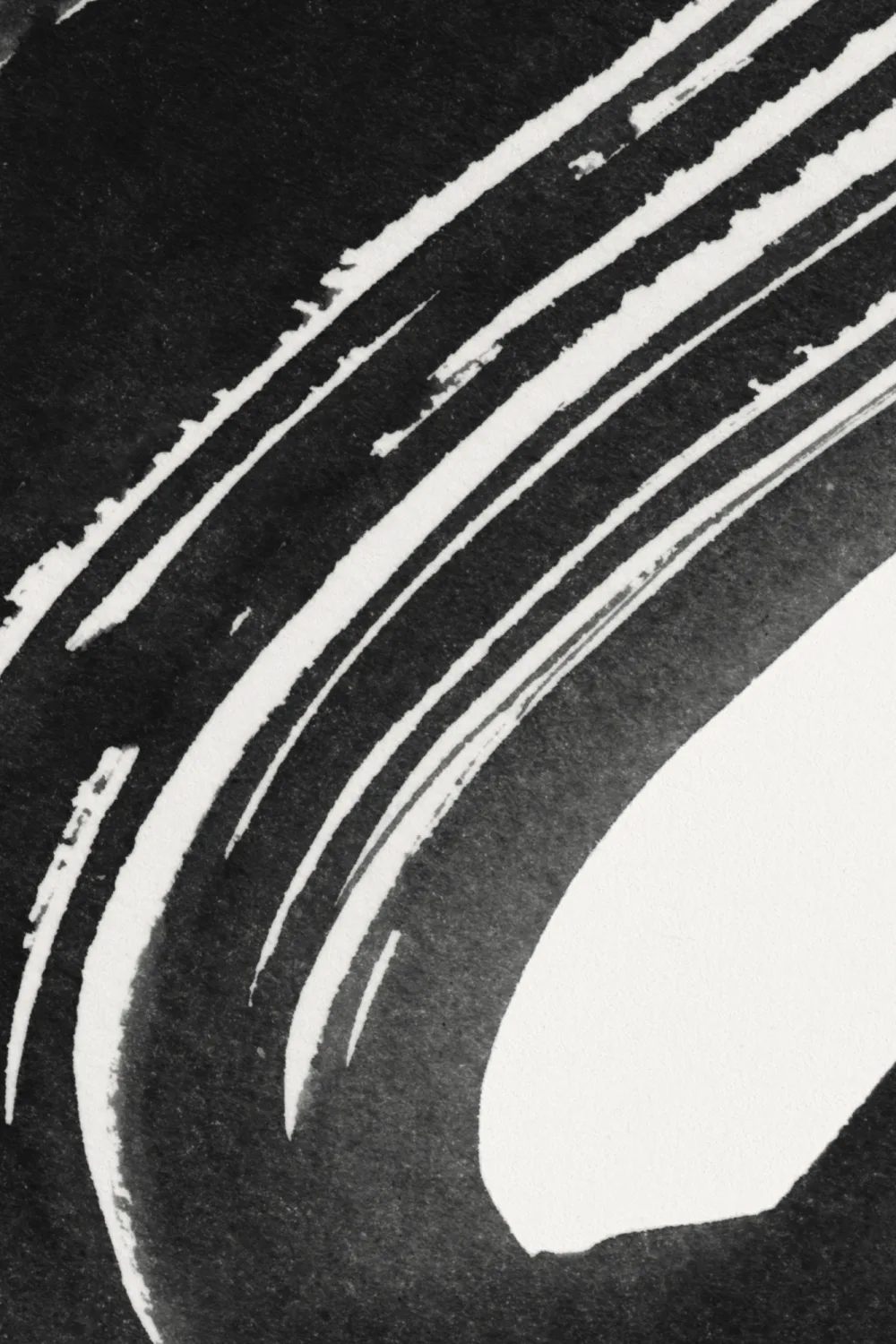 Schwarze abstrakte Swirl Pinselstriche Fototapete