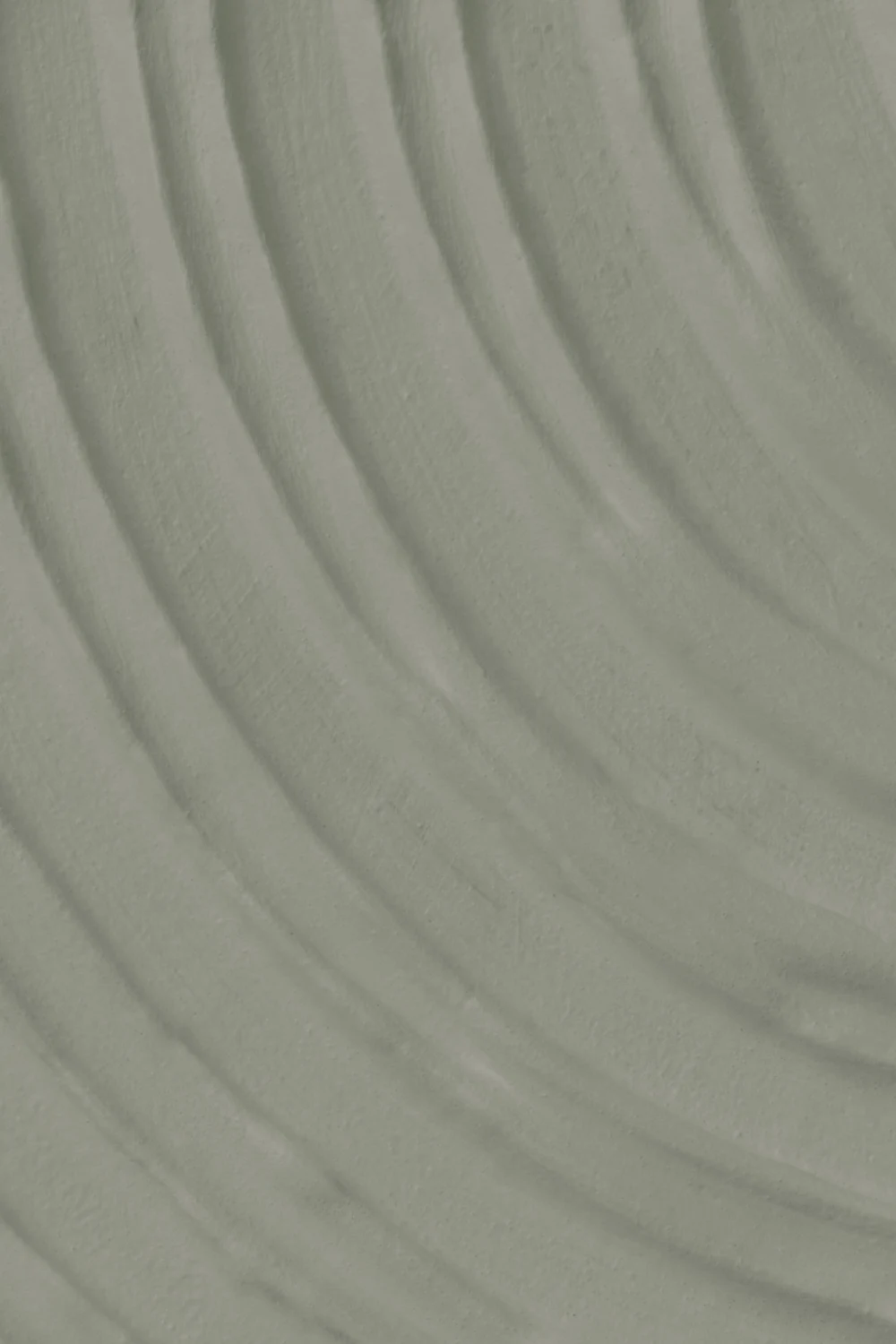 Green Sculpted Abstract Curved Lines Mural