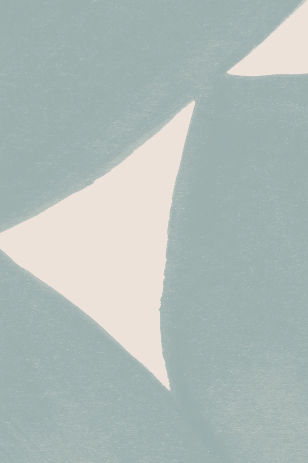 Blue Abstract Hand Painted Shapes Mural