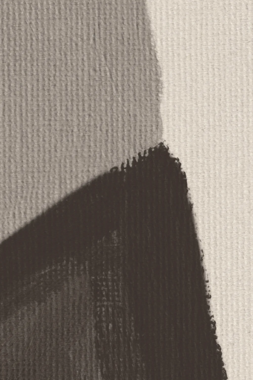 Painted Abstract Shapes Mural in Charcoal and Taupe