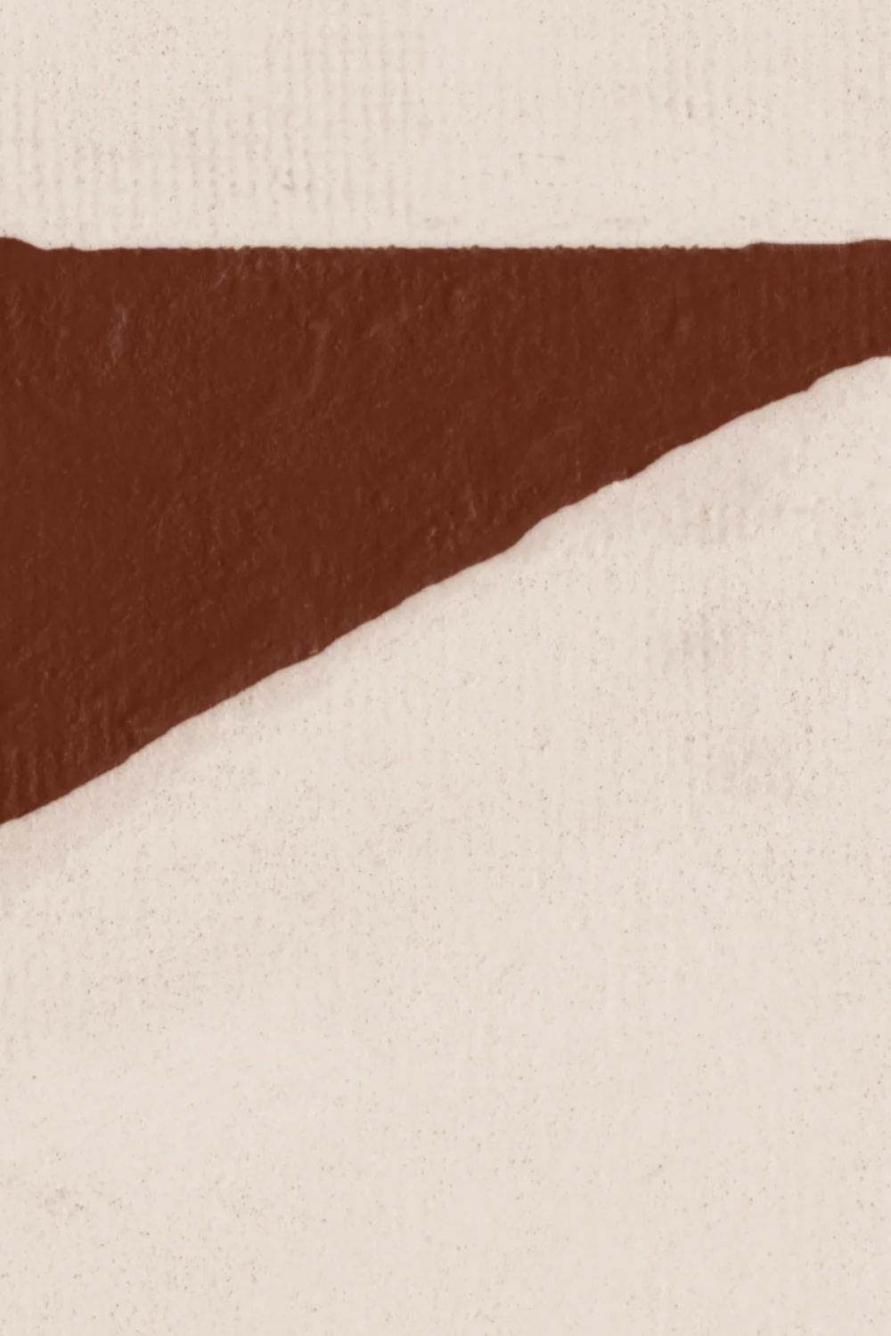 Bold Minimal Abstract Shapes Wall Mural in Terracotta with Textured Plaster Effect