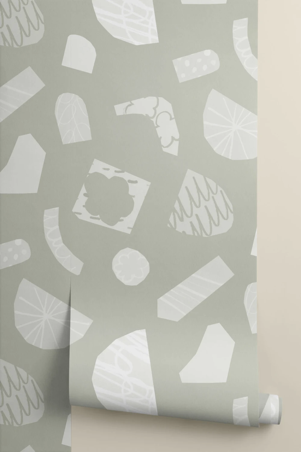 Papel de parede Sage Green Collage