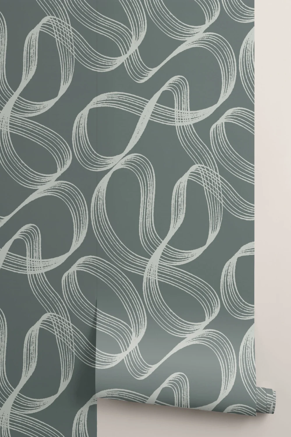 Groene 3D Effect Patroon Muurschildering
