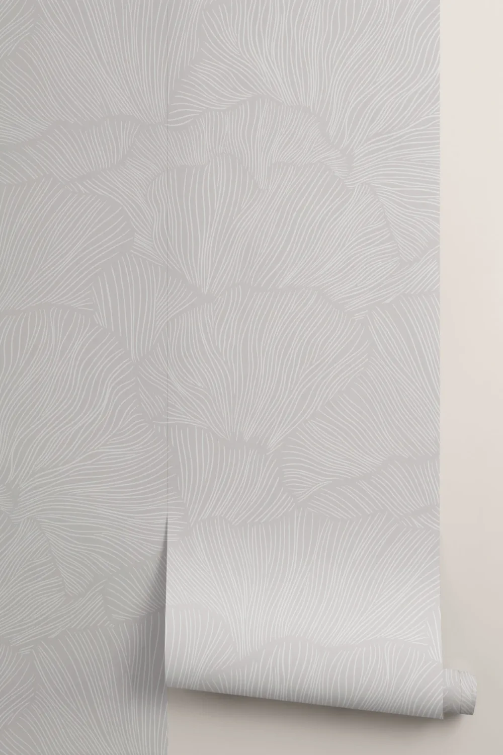 Grå Minimalistisk Mushroom Fototapet