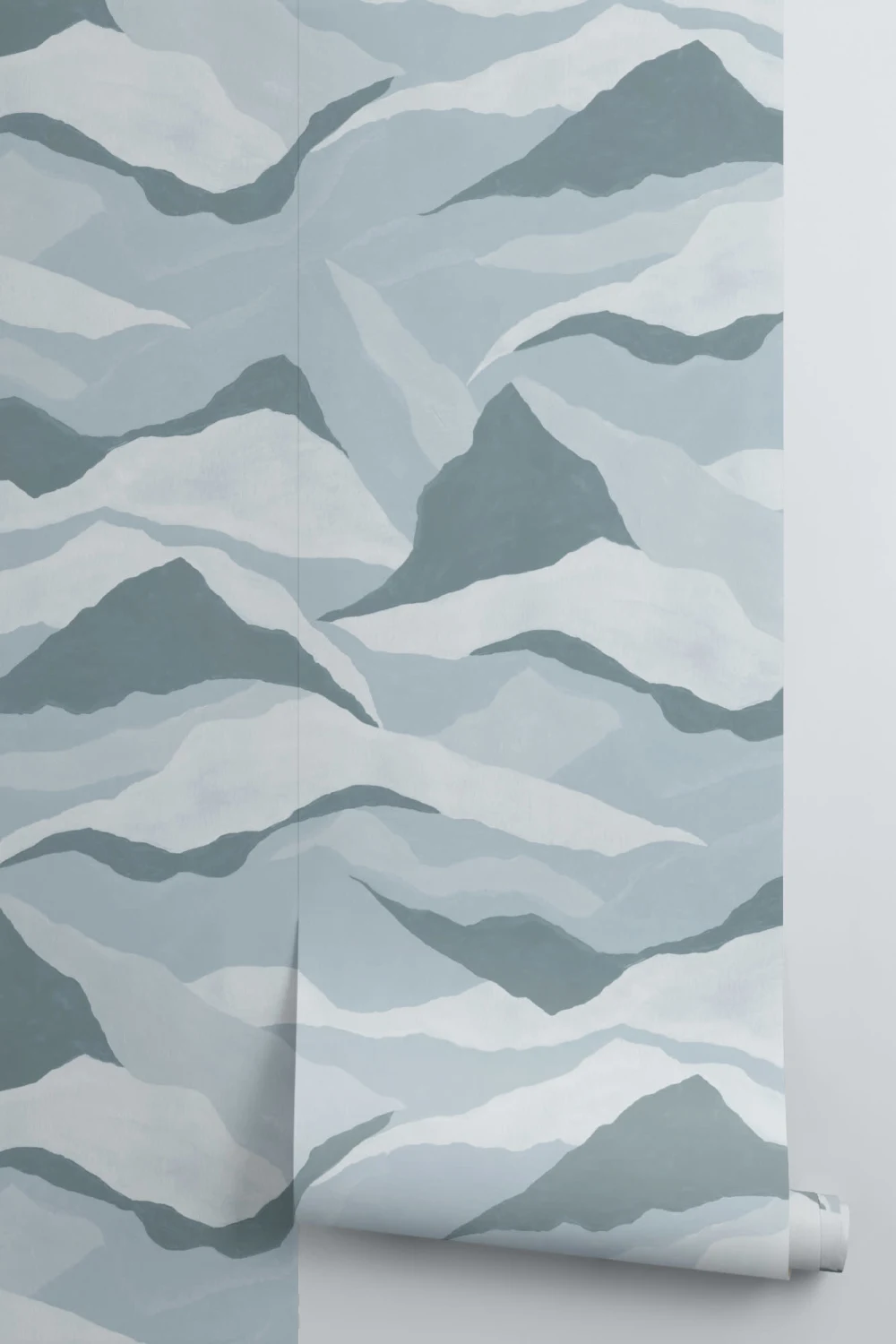 Blauw abstract gletsjer behang