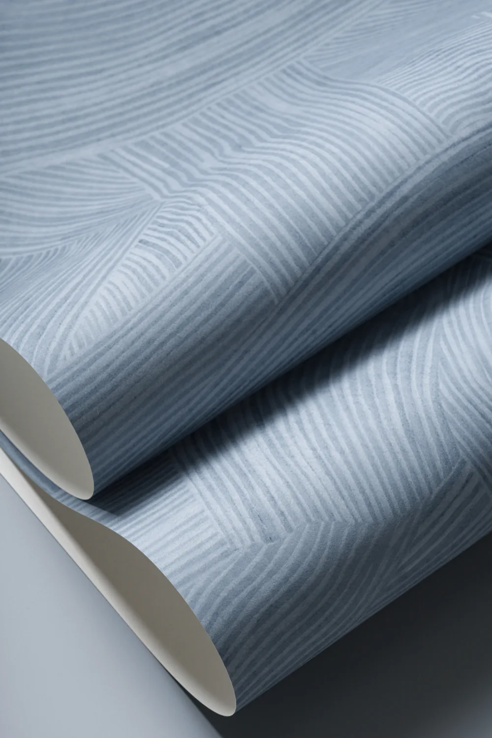 Papel de parede do Blue Layered Curved Shapes