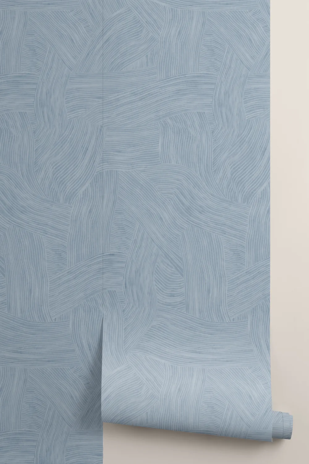 Papel de parede do Blue Layered Curved Shapes