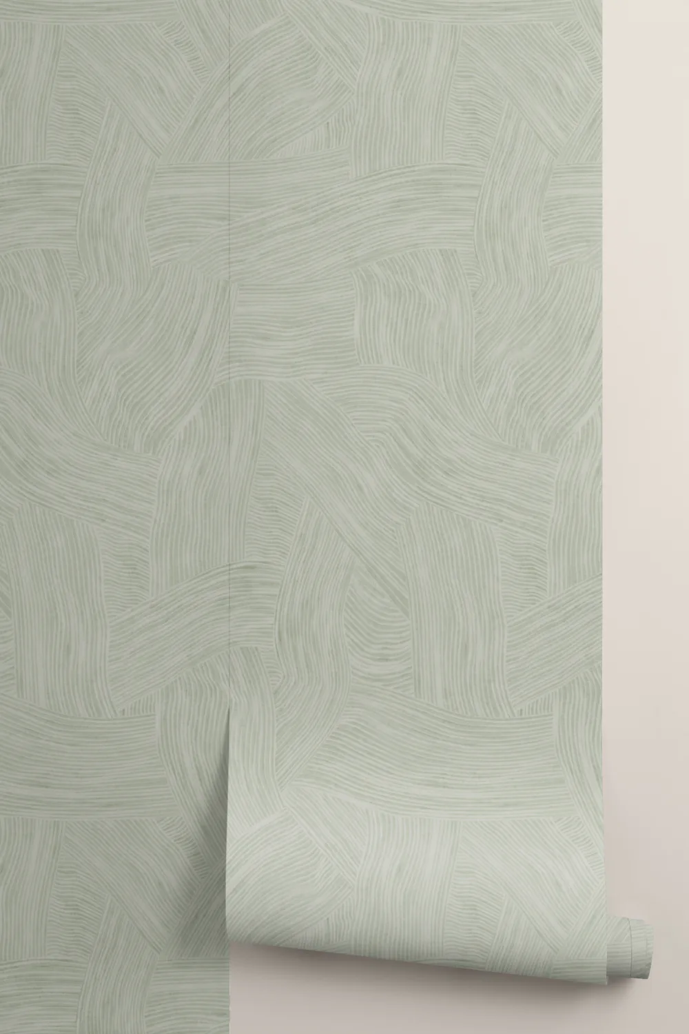 Papel de parede de Formas curvas em camadas verdes