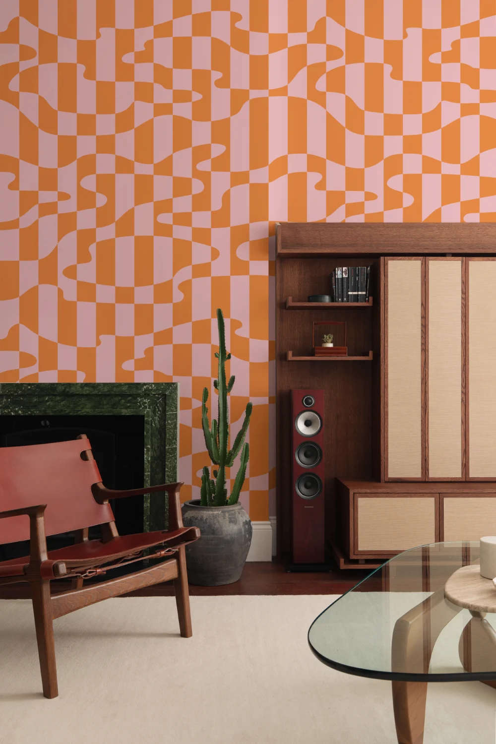 Mural rosa de Elizabeth Olwen Stripescape
