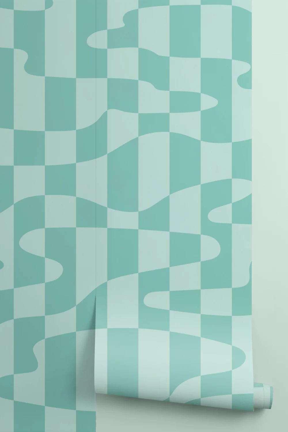 Elizabeth Olwen Stripescape Blue Mural