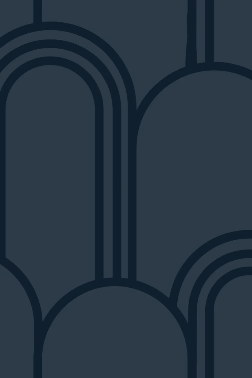 Navy Blue Art Deco kaari toista kuvio tapetti