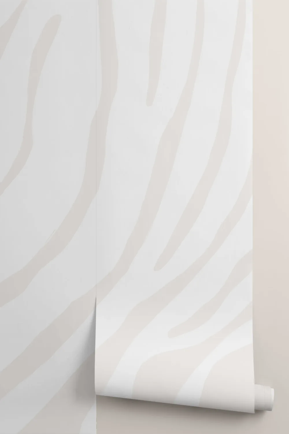 Off White Zebra Print Wallpaper Mural