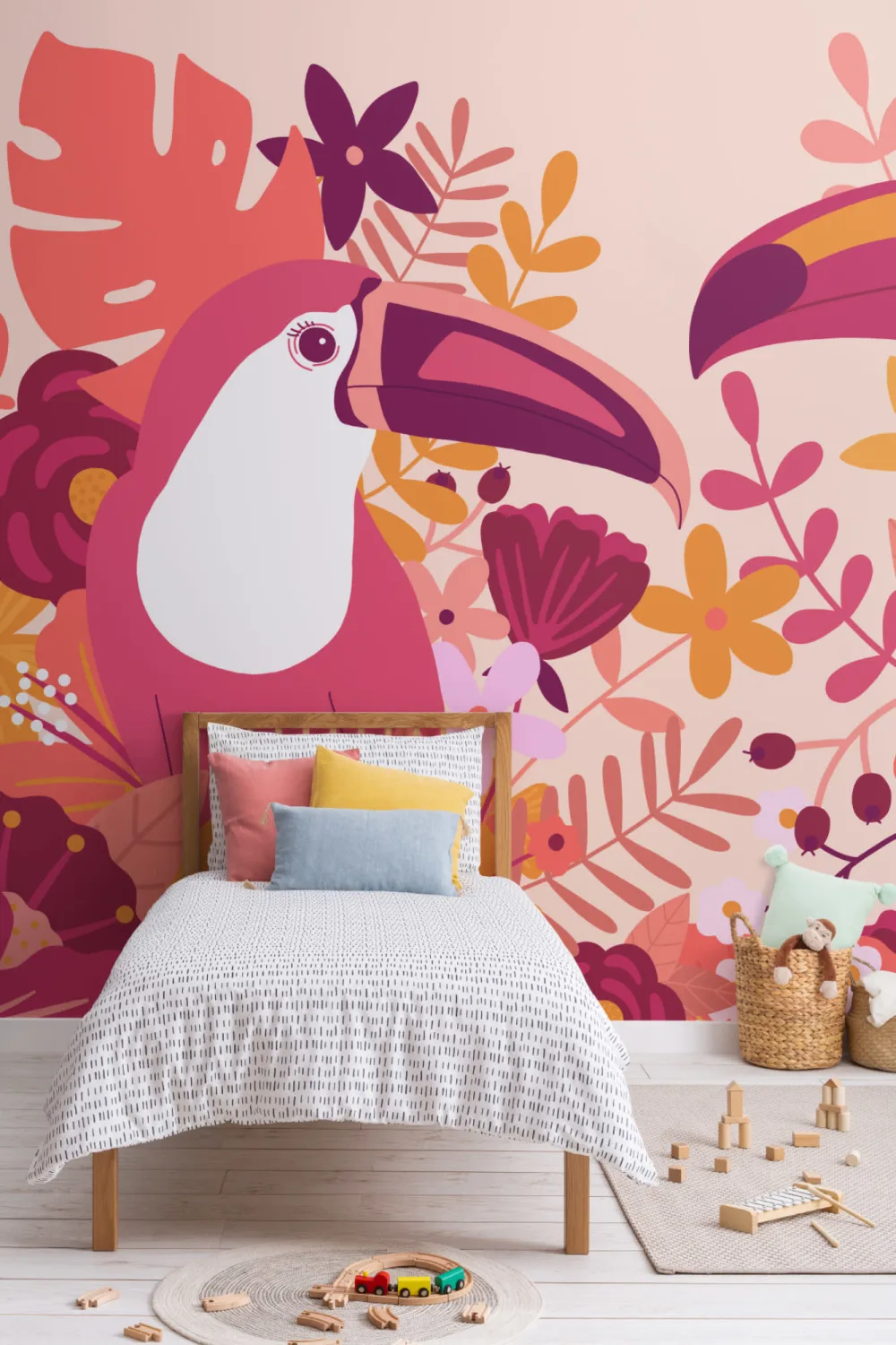 Roz ilustrat Toucan Bird Wallpaper Mural