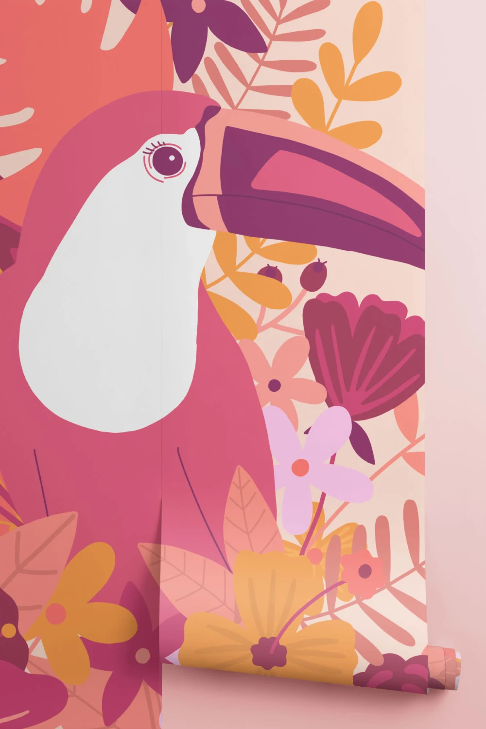 Roz ilustrat Toucan Bird Wallpaper Mural