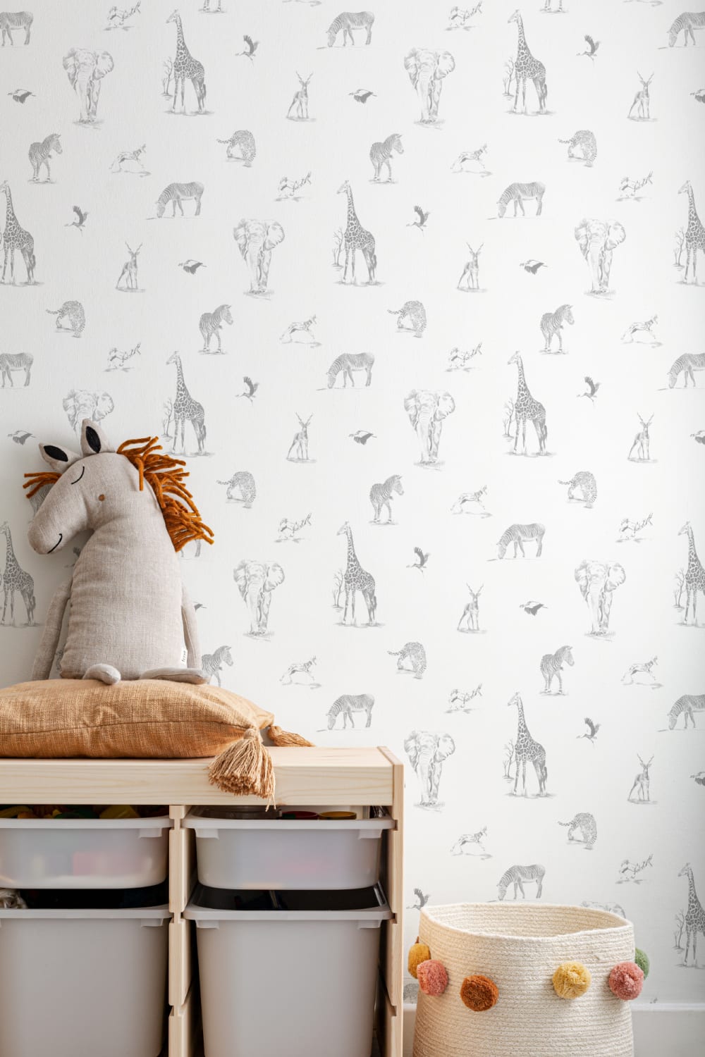 Wallpaper Animais do Safari Ilustrado