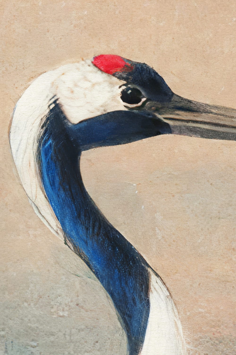 Carta da parati Cranes in Wetlands dipinta a mano da Joseph Wolf