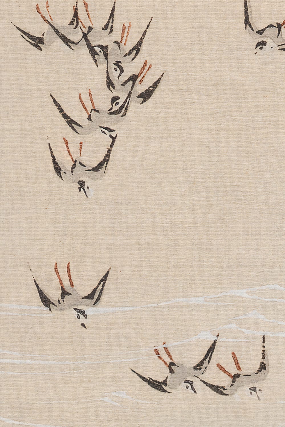 Fototapeta inspirowana sztuką Flocking Beige Bird Serenity