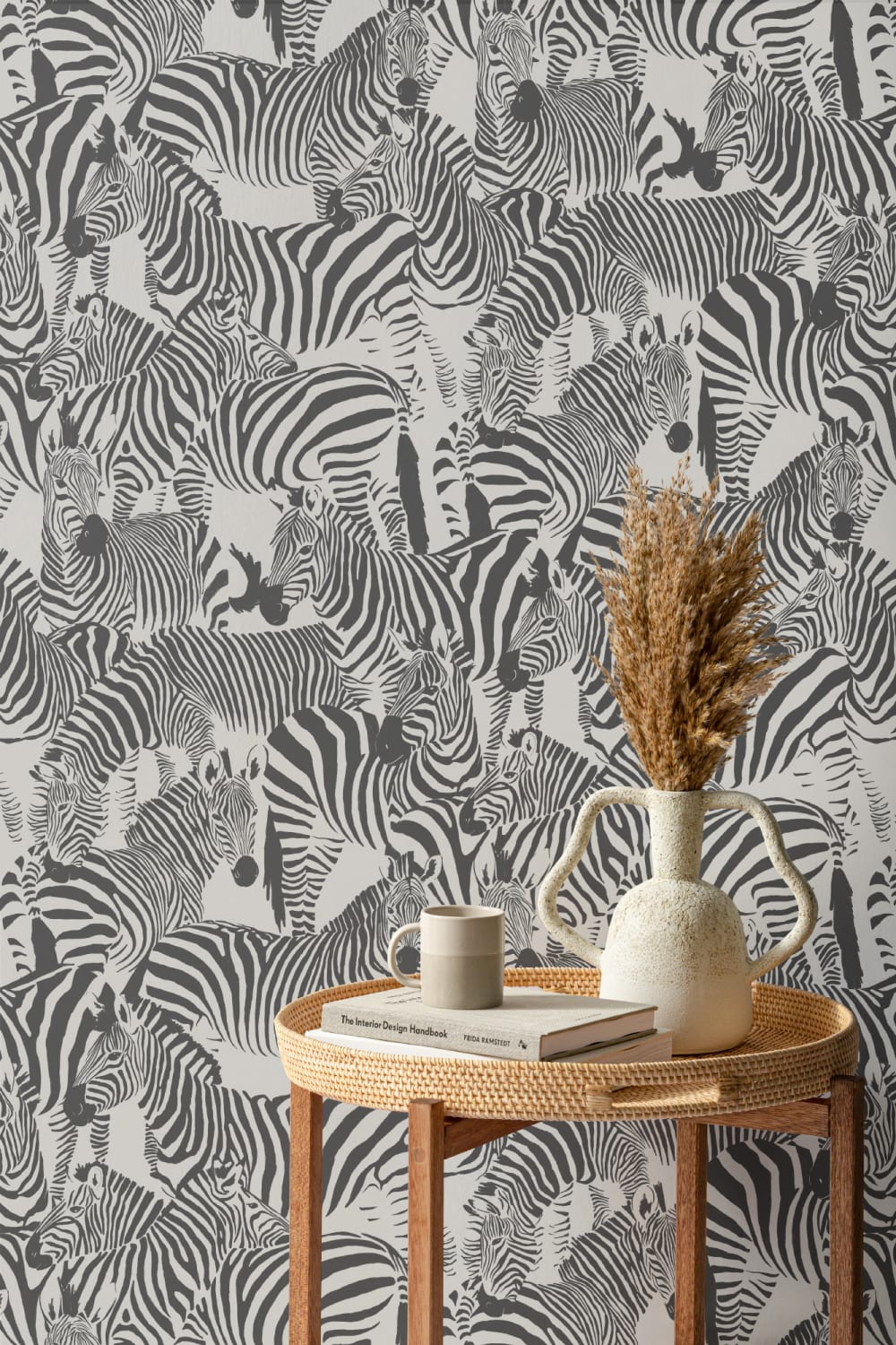 Negru și alb Zebra animale moderne repeta model tapet