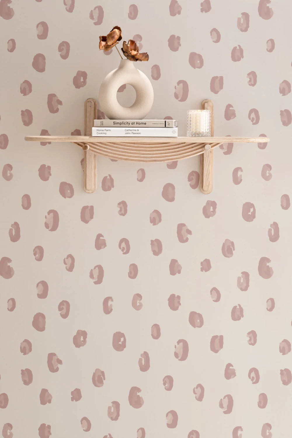 Roze en neutraal aquarel luipaard print herhalen patroon behang