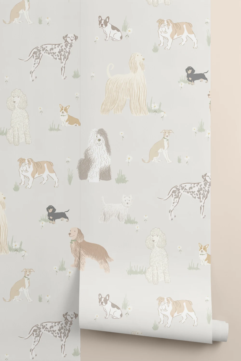 Neutrale Hondenpret Dierenmuurschildering