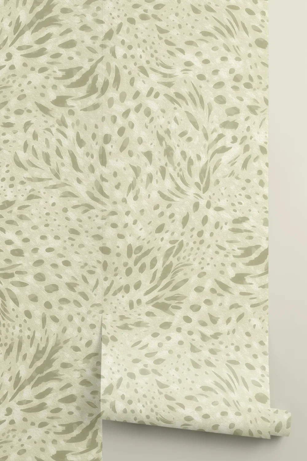 Green Abstract Nature Pattern Mural For Modern Spaces