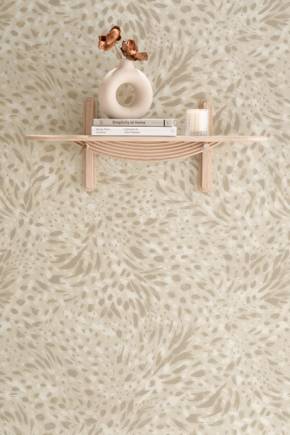 Abstrakte beige gemusterte Fototapete für moderne Räume