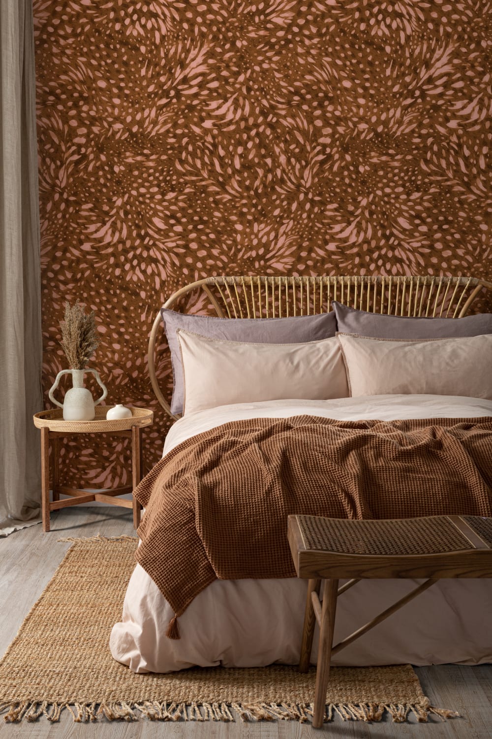 Brown Abstract Pattern Animal Print Mural