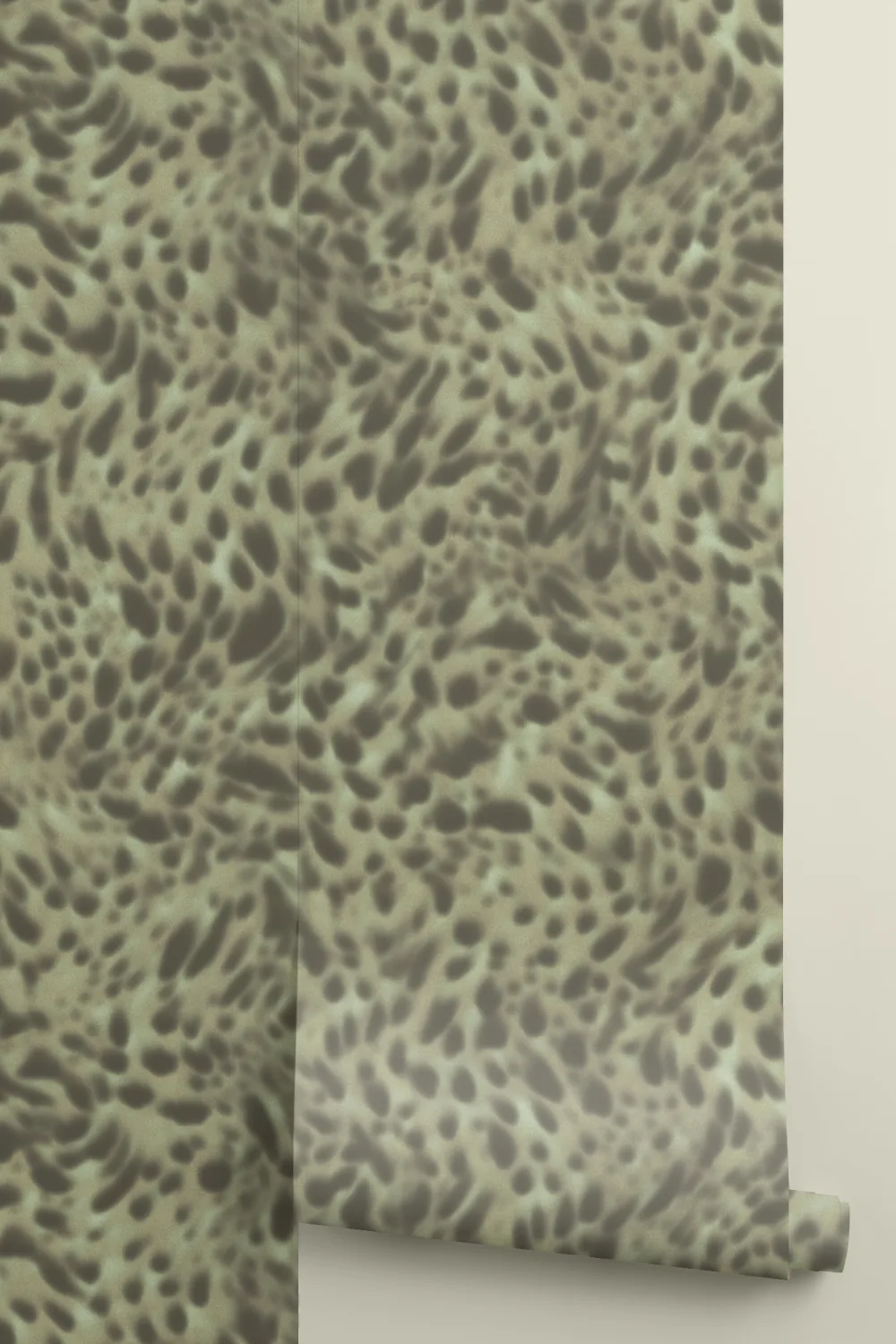 Murale model abstract cu imprimeu animal leopard verde
