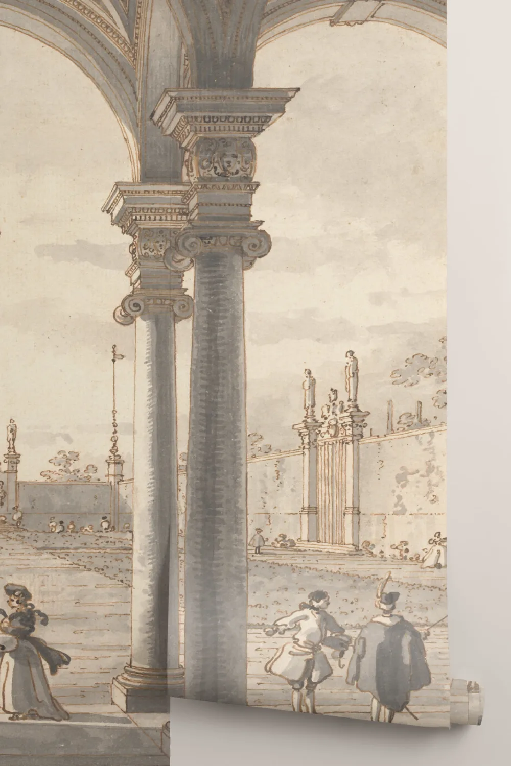 View Through a Baroque Colonnade by Canaletto Wallpaper Mural