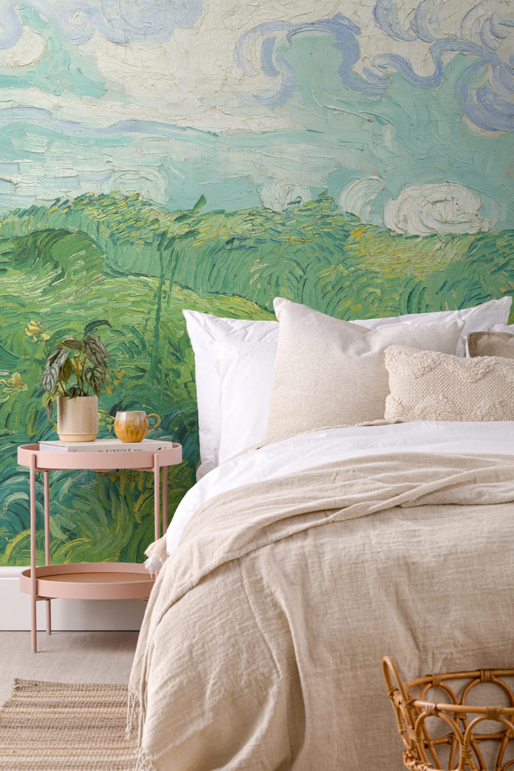 Green Wheat Fields by Vincent van Gogh Wall Mural
