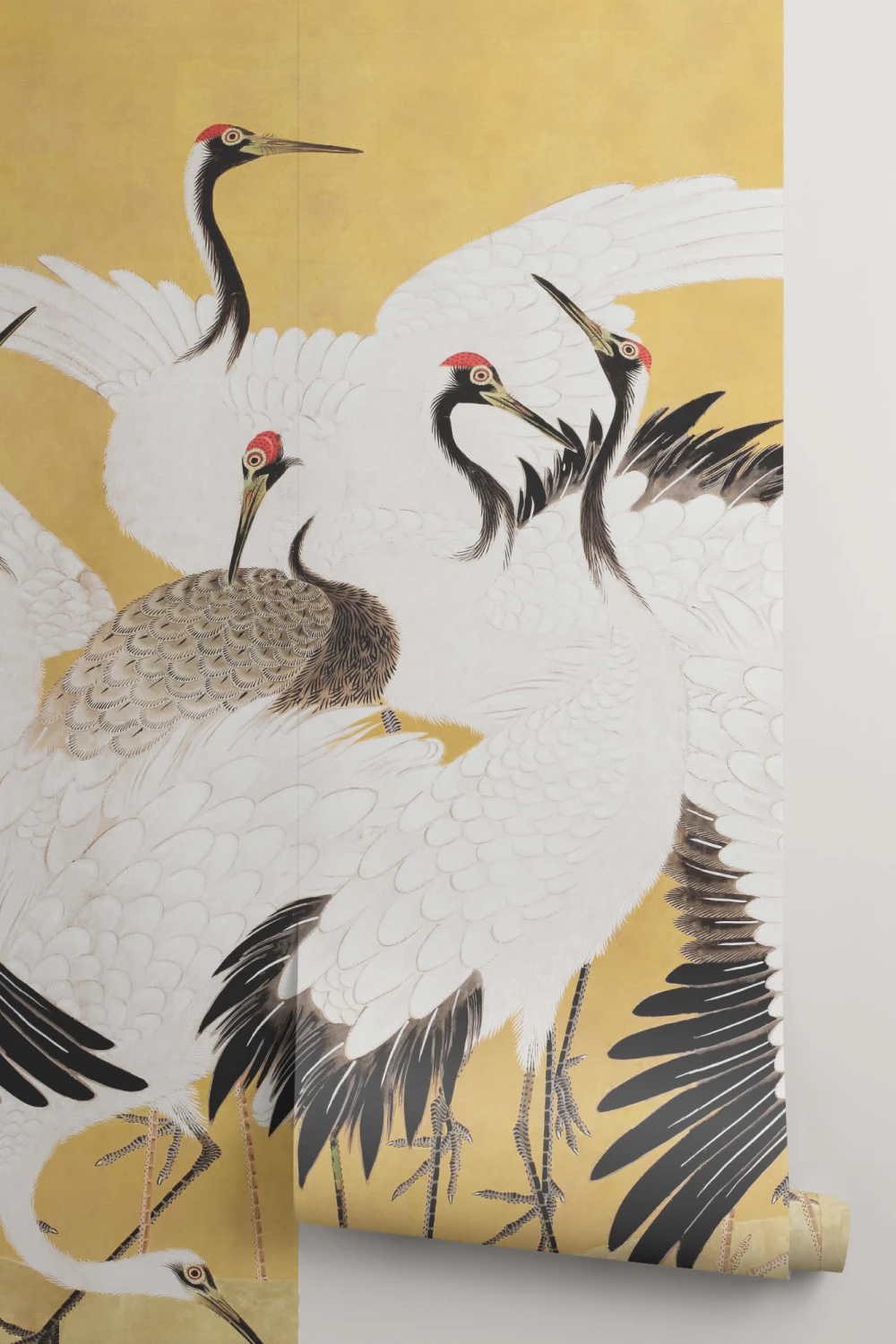Flock of Cranes by Ishida Yūtei Wall Mural