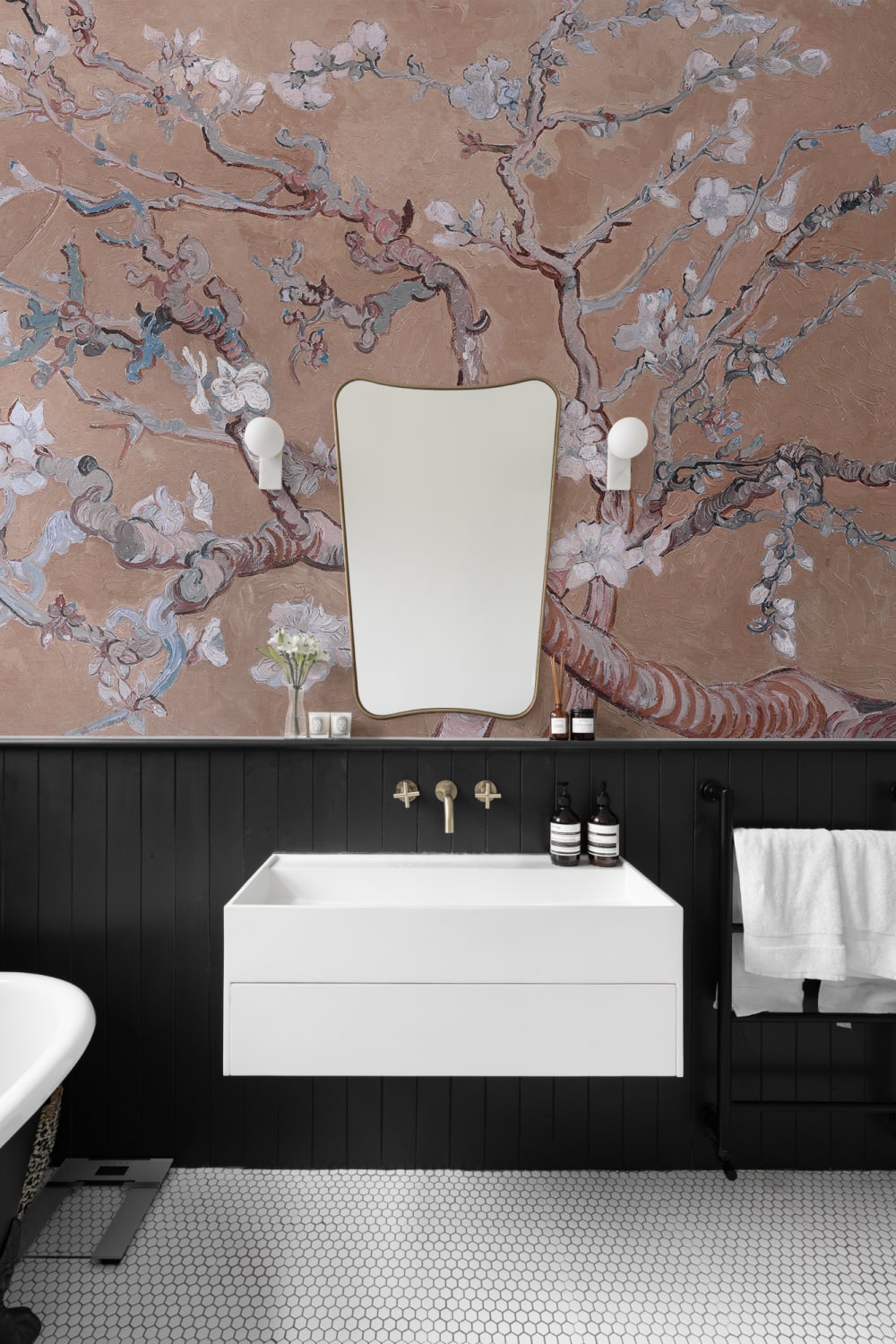 Pink Almond Blossom by Vincent Van Gogh Mural