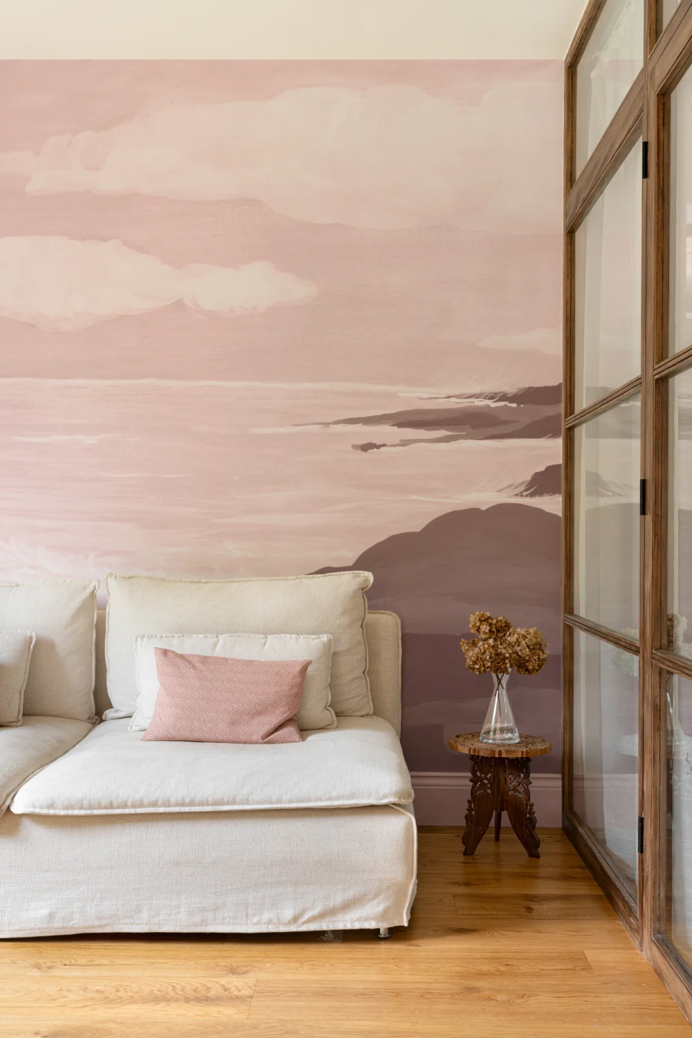 Pink Kystnære Rolighed Landskab Fototapet