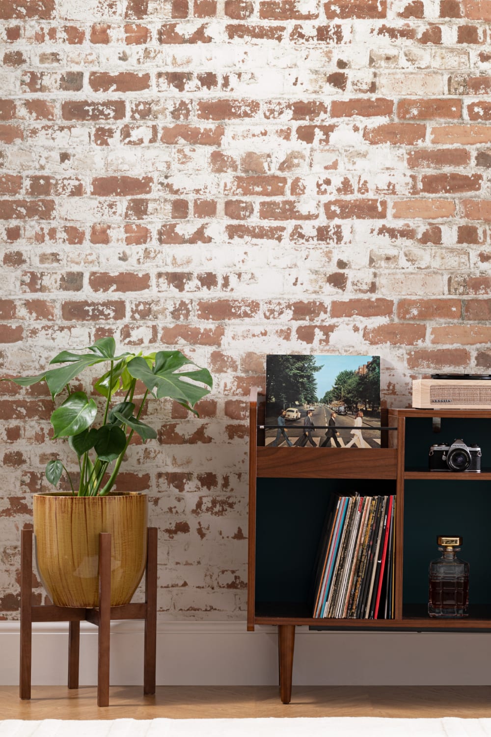 Painted White Brick Wallpaper Mural
