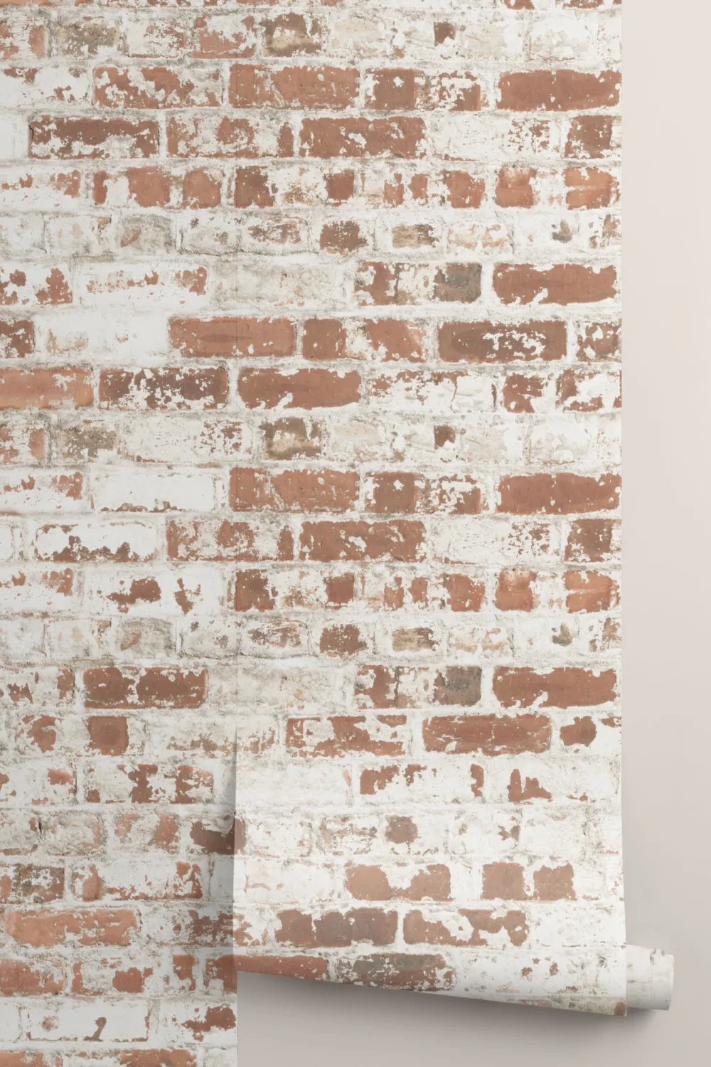 Painted White Brick Wallpaper Mural