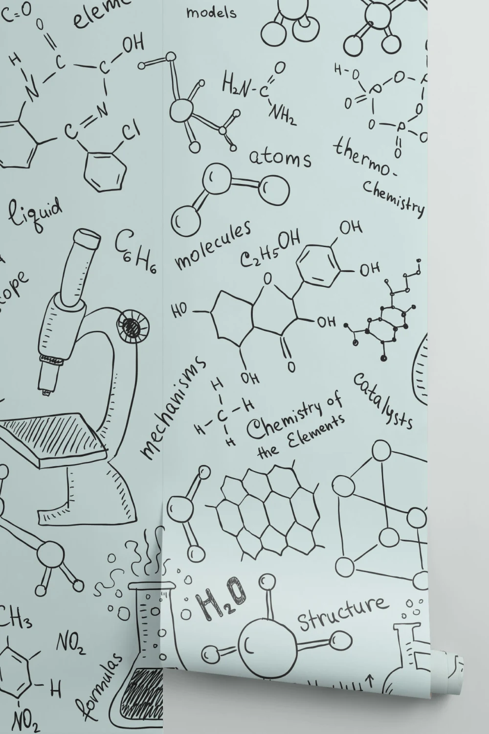 Chemistry Doodle Wallpaper Mural