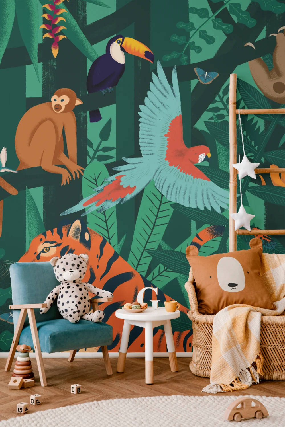 Jungle Dieren Behang Muurschildering