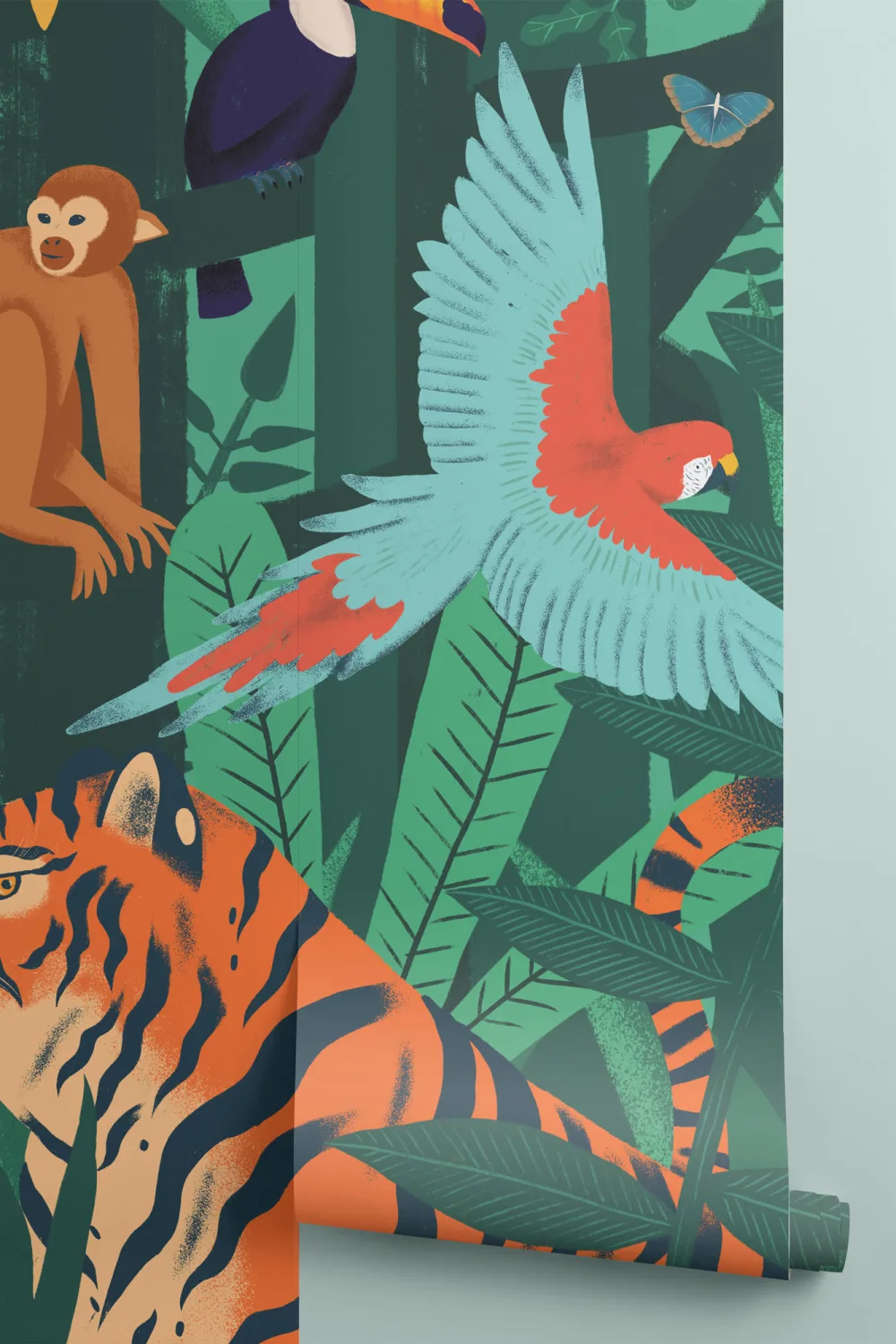 Jungle Dieren Behang Muurschildering