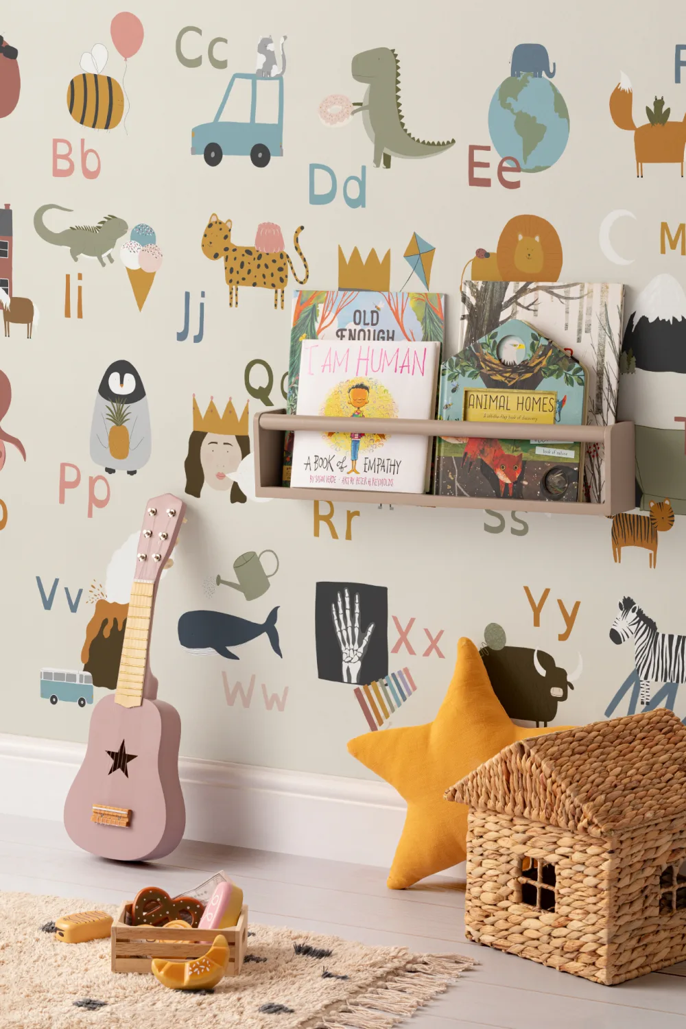 Lehrreiche Kinder Illustrierte Alphabet Fototapete